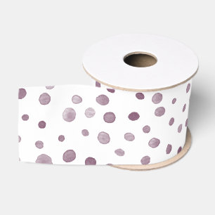 Beet Confetti Watercolor Dots Ribbon Grosgrain Ribbon