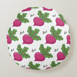 Beet-ernally Grateful Round Cushion