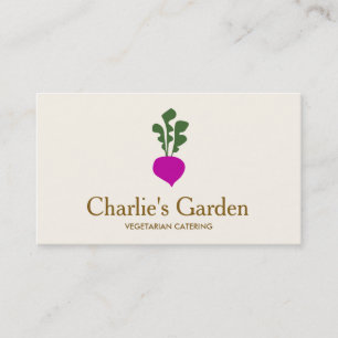 Beet Logo Juice Bar and Vegetarian Catering Business Card