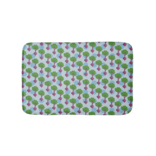 Beet plant pattern bath mat