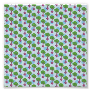 Beet plant pattern photo print