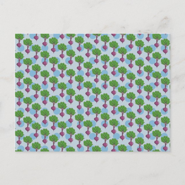 Beet plant pattern postcard (Front)