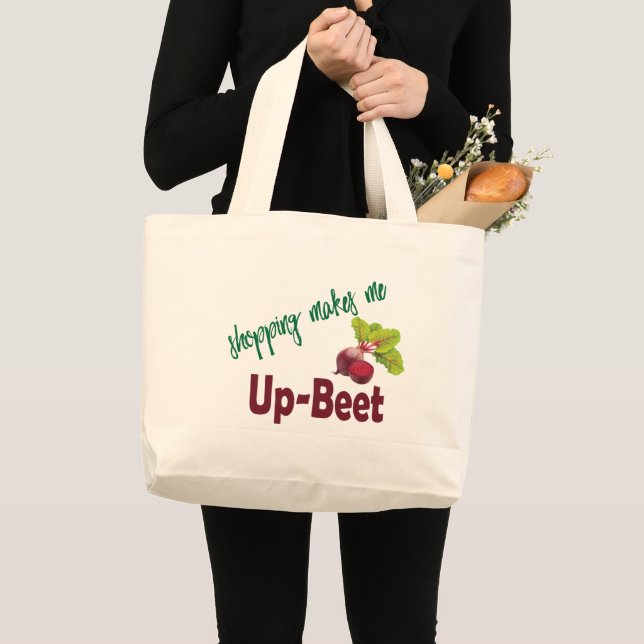 Beet Vegetable Shopping Fun Large Tote Bag (Front (Product))