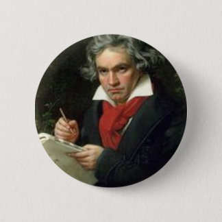beethoven 6 cm round badge