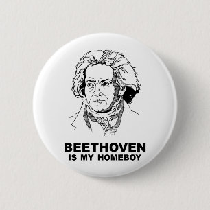 Beethoven 6 Cm Round Badge