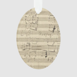 Beethoven 9th Symphony Music Manuscript Score Ornament