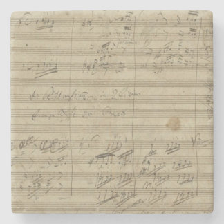 Beethoven 9th Symphony, Music Manuscript Stone Coaster