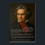 Beethoven – A Portrait of Genius and Resolve Acrylic Print<br><div class="desc">This compelling artistic portrait of Ludwig van Beethoven honours more than his legendary music—it reveals the fire of a man who composed some of history’s most profound works while encased in silence. Beneath the image is a composite testament, inspired by Beethoven’s own writings and letters. It reflects his deep inner...</div>