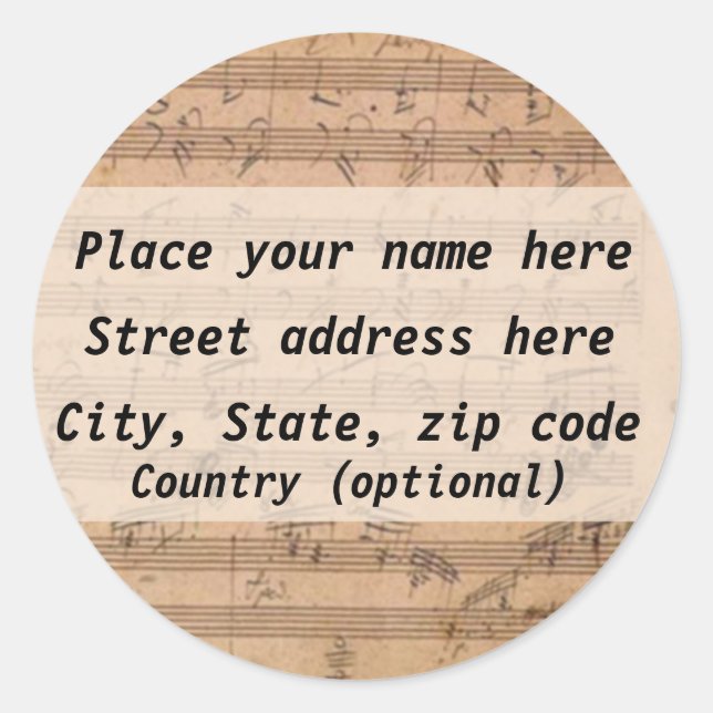 Beethoven Address Label (Front)