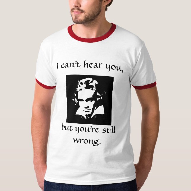 Beethoven Attitude Ringer T-shirt (Front)