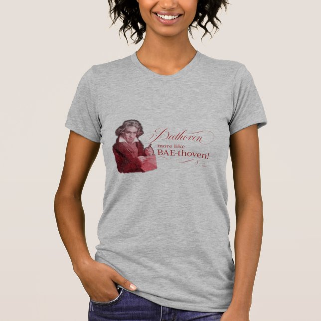 Beethoven BAEthoven Classical Composer Pun T-Shirt (Front)