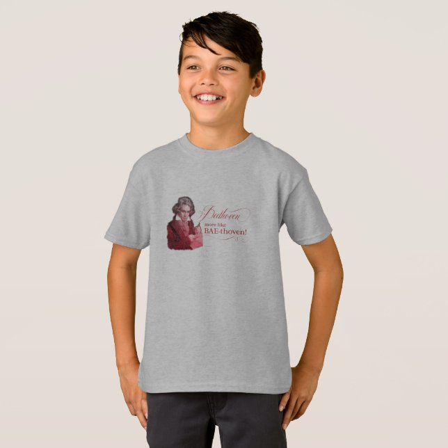Beethoven BAEthoven Classical Composer Pun T-Shirt (Front Full)