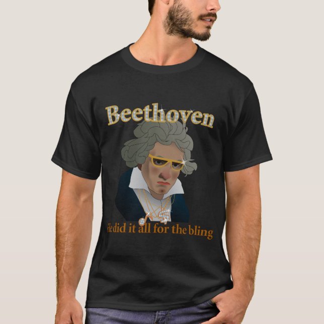 Beethoven Bling T-Shirt (Front)