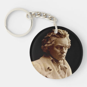 Beethoven bust statue key ring