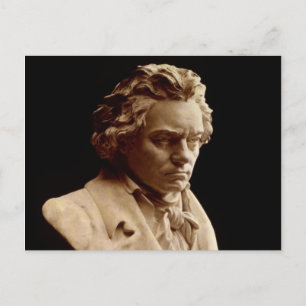 Beethoven bust statue postcard