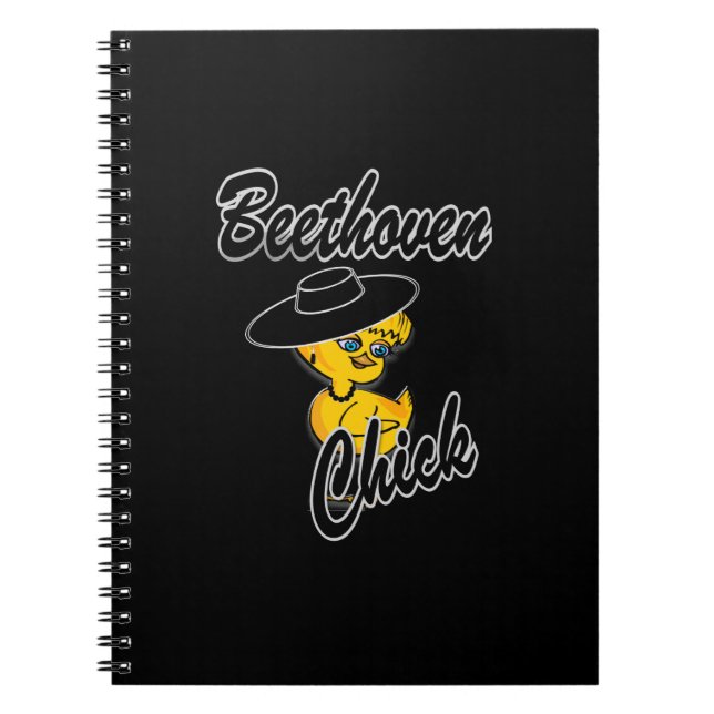 Beethoven Chick #4 Spiral Notebook (Front)