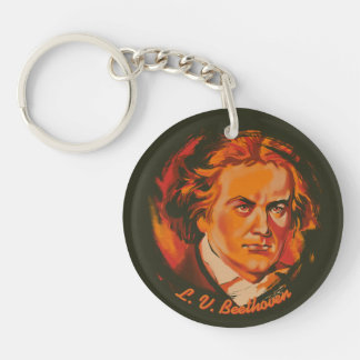 Beethoven Fire Palette Portrait Quote Key Ring