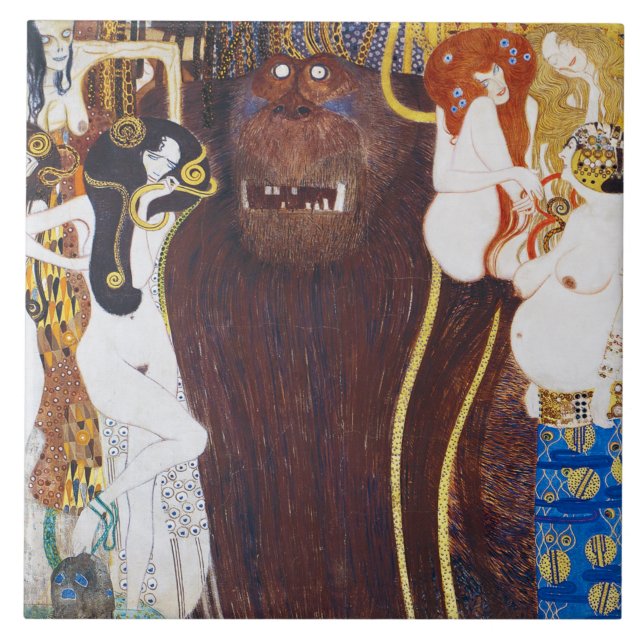 Beethoven Frieze(detail), Gustav Klimt Tile (Front)