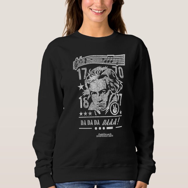 Beethoven German Composer Portrait 5th Symphony Be Sweatshirt (Front)