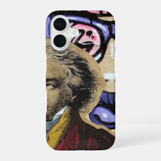 beethoven graffiti iPhone 16 case (Back)