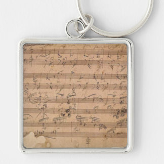 Beethoven Hammerklavier Sonata Music Manuscript Key Ring