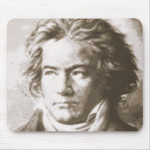 Beethoven In Sepia Mouse Pad