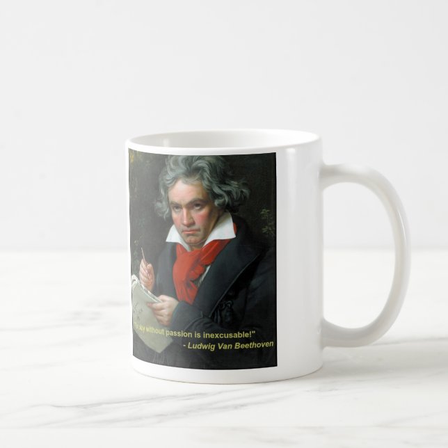 Beethoven Mug "To Play Without Passion" (Right)