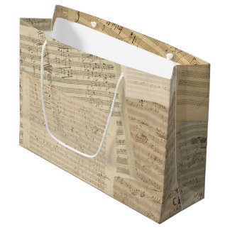 Beethoven Music Manuscript Medley Large Gift Bag