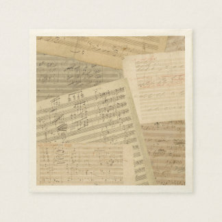 Beethoven Music Manuscript Medley Napkin
