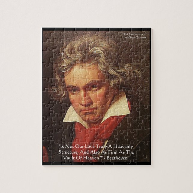Beethoven "Of Heaven" Love Quote Jigsaw Puzzle (Vertical)