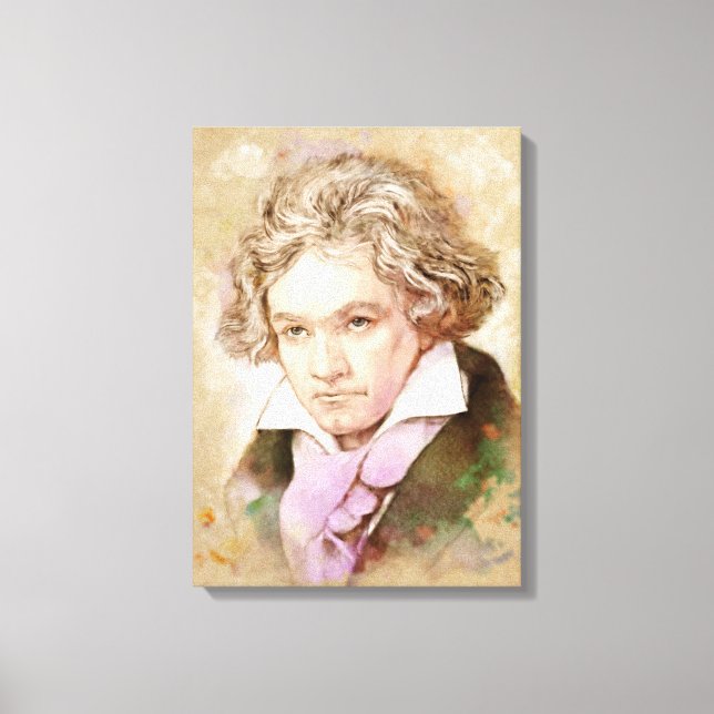 Beethoven on Canvas - Watercolor Style Print (Front)
