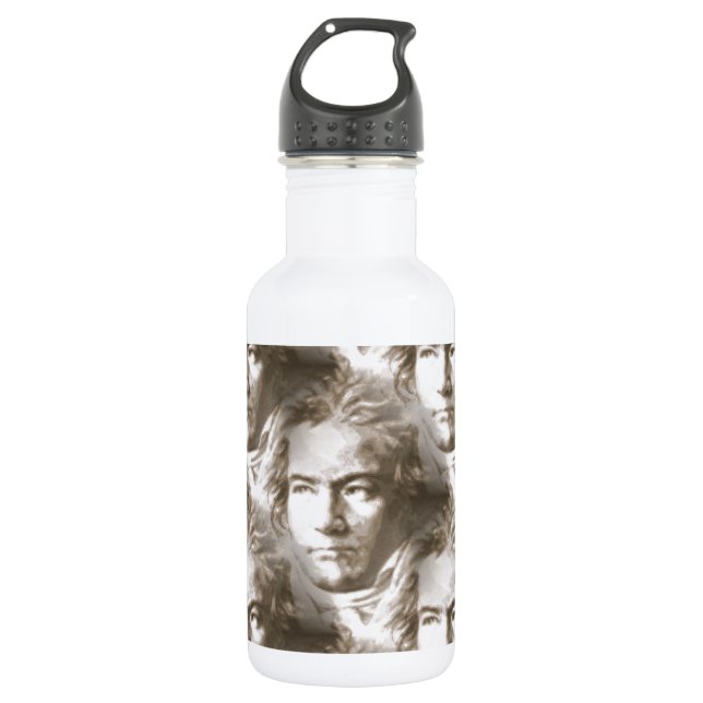 Beethoven Portrait Pattern 532 Ml Water Bottle (Front)