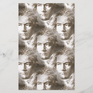 Beethoven Portrait Pattern Stationery