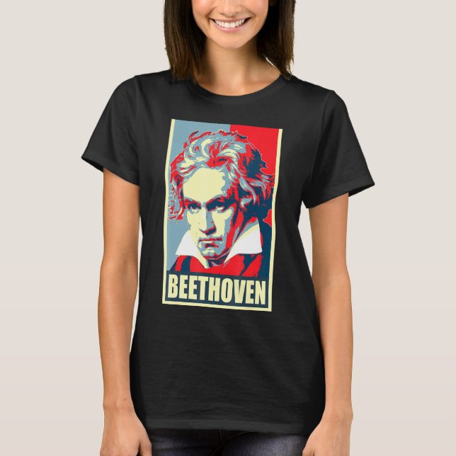Beethoven Propaganda Poster Pop Art T-Shirt (Front)