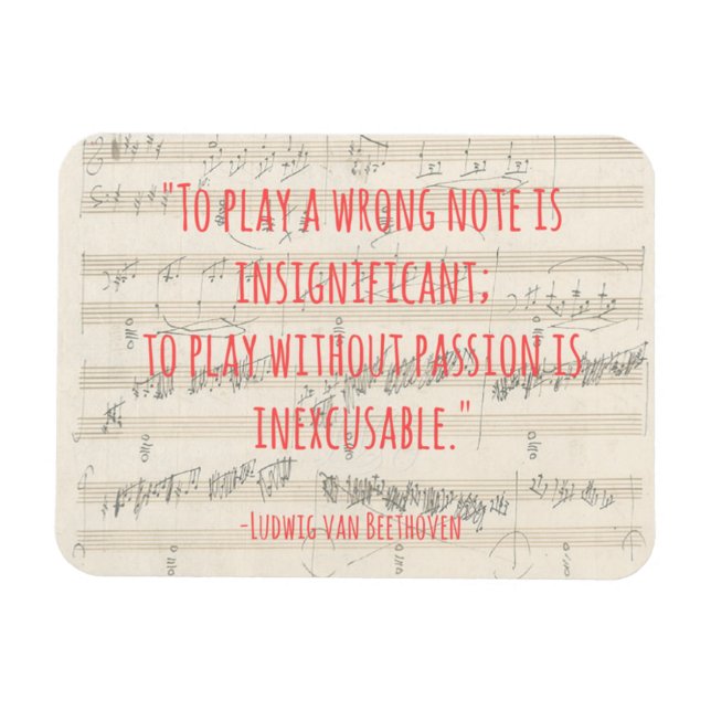 Beethoven Quote Magnet (Horizontal)