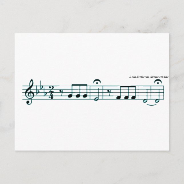 Beethoven Symphony No. 5 Postcard (Front)