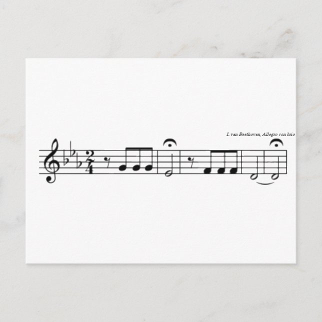 Beethoven Symphony No. 5 Postcard (Front)
