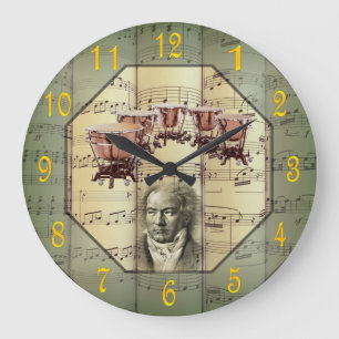 Beethoven ~ Symphony Orchestra ~ Timpani ~   Large Clock