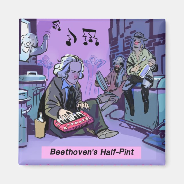 Beethoven's Half Pint Funny Gift Magnet (Front)