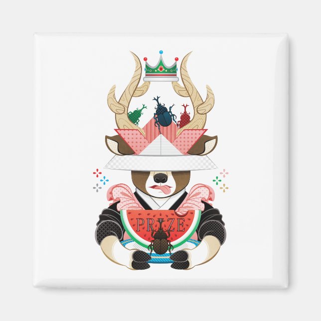 Beetle and watermelon (remake) magnet (Front)