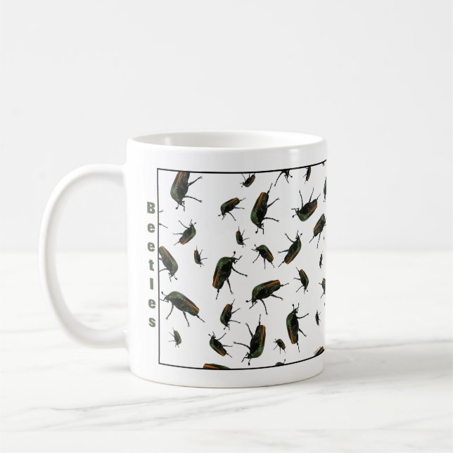 Beetle Bug Coffee Mug - Optional Personalisation (Left)