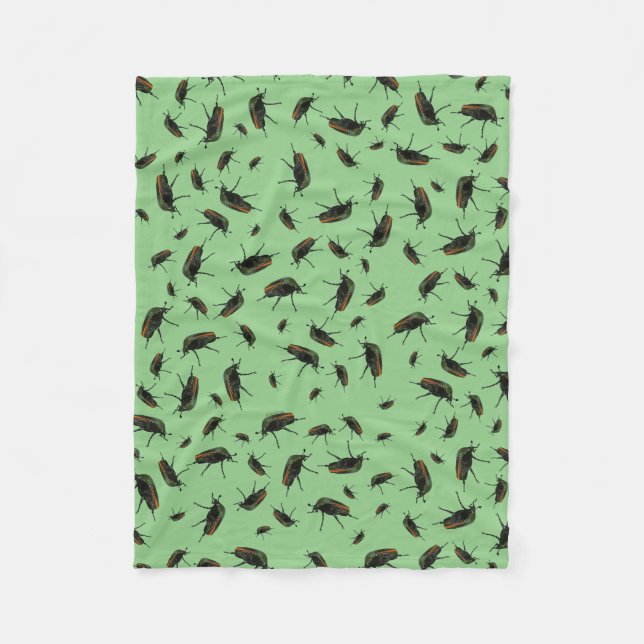 Beetle Bug Fleece Blanket (Front)