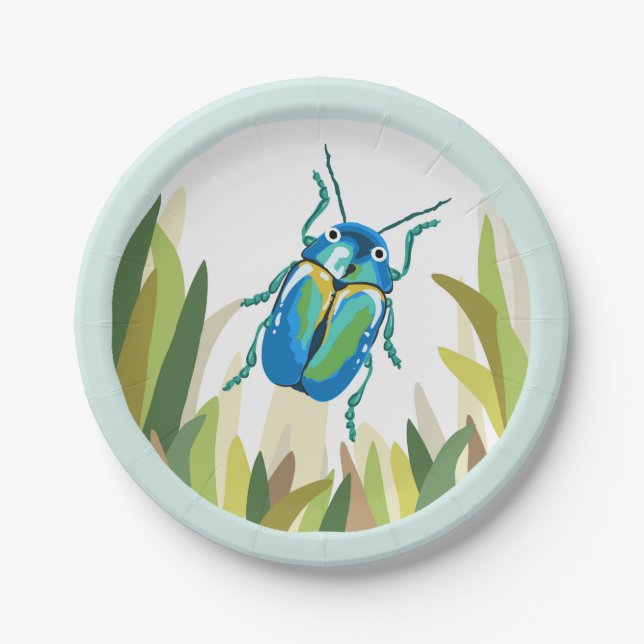 Beetle Bug Insect Paper Plate Outdoor Party (Front)
