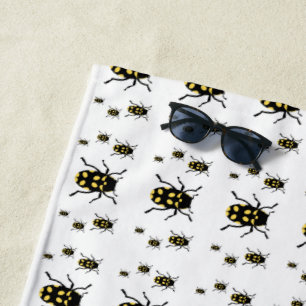 Beetle bugs on white beach towel