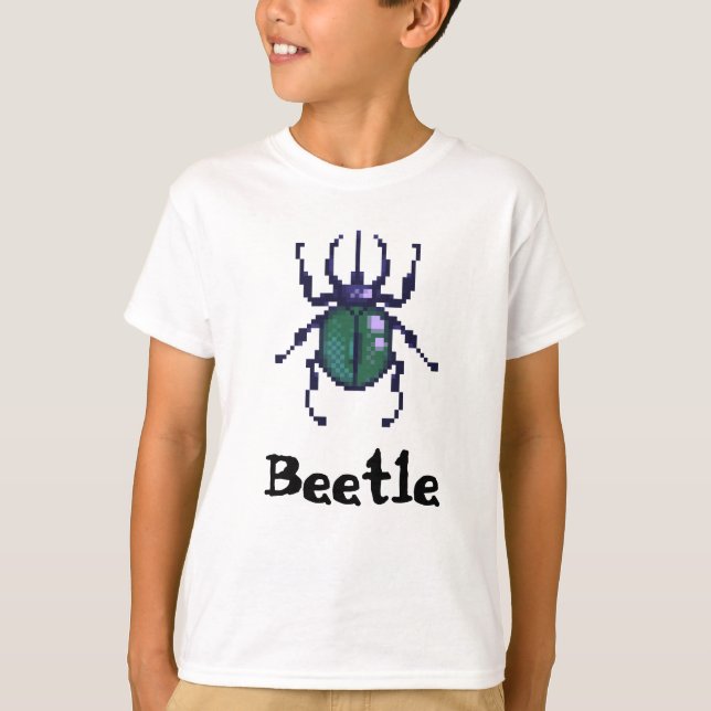 Beetle green pixel art T-Shirt (Front)