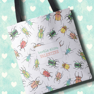 Beetle Mine Cute Valentine's Day Tote Bag