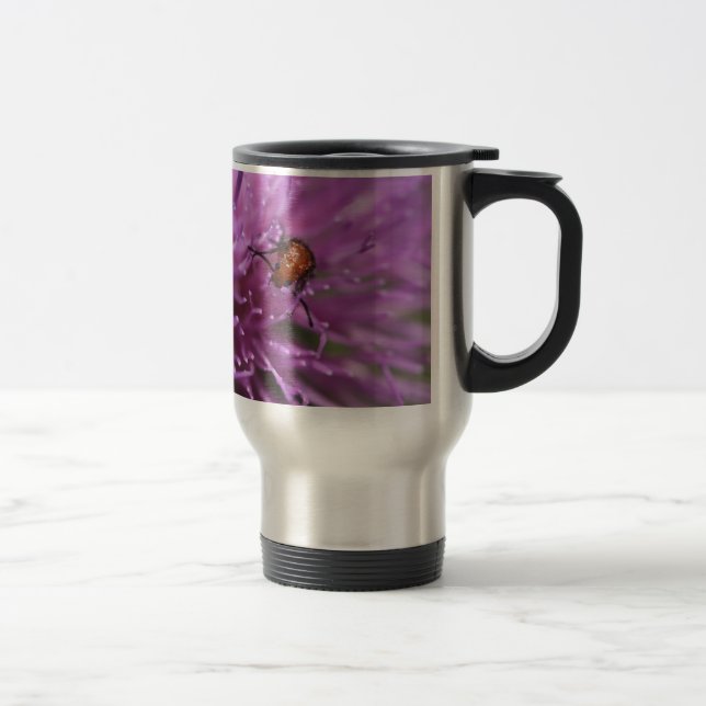 Beetle on a Milk Thistle Travel Mug (Right)