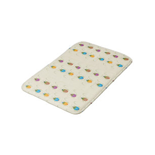 Beetle on brown soil bath mat