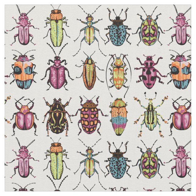Beetle Rows Fabric (Close Up)