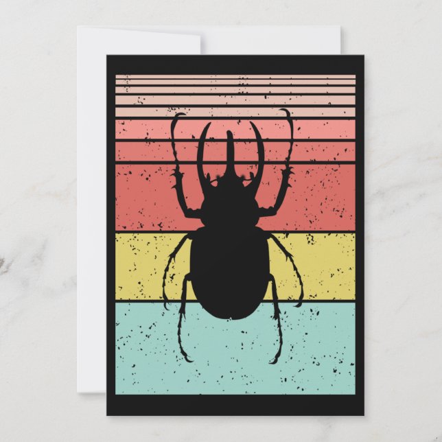 BEETLE VINTAGE INSECT  HOLIDAY CARD (Front)